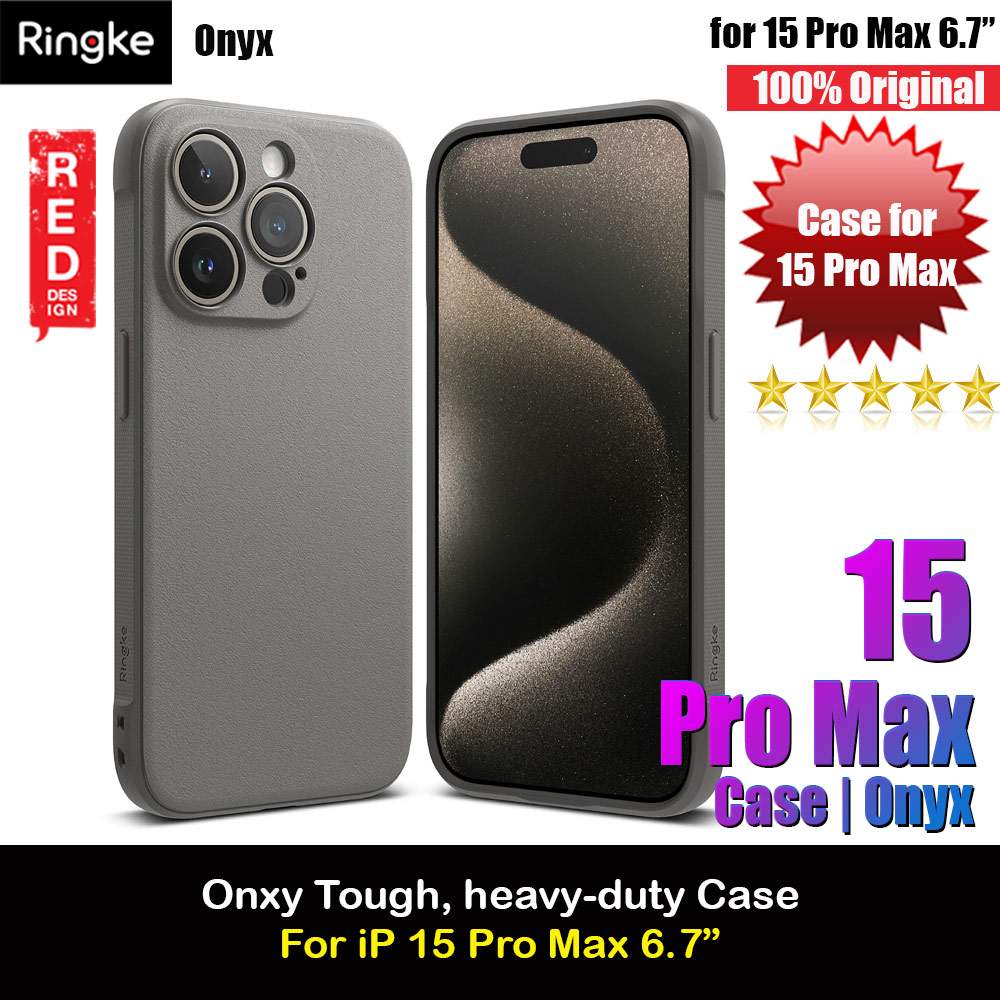 Picture of Ringke Onyx Tough Heavy Duty Slim Light Drop Protection Case for Apple iPhone 15 Pro Max 6.7 (Gray) Apple iPhone 15 Pro Max 6.7- Apple iPhone 15 Pro Max 6.7 Cases, Apple iPhone 15 Pro Max 6.7 Covers, iPad Cases and a wide selection of Apple iPhone 15 Pro Max 6.7 Accessories in Malaysia, Sabah, Sarawak and Singapore 