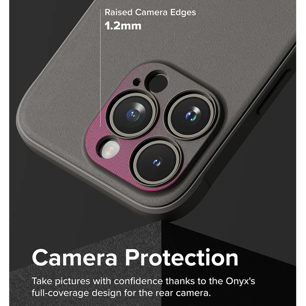 Picture of Apple iPhone 15 Pro Max 6.7 Case | Ringke Onyx Tough Heavy Duty Slim Light Drop Protection Case for Apple iPhone 15 Pro Max 6.7 (Gray)