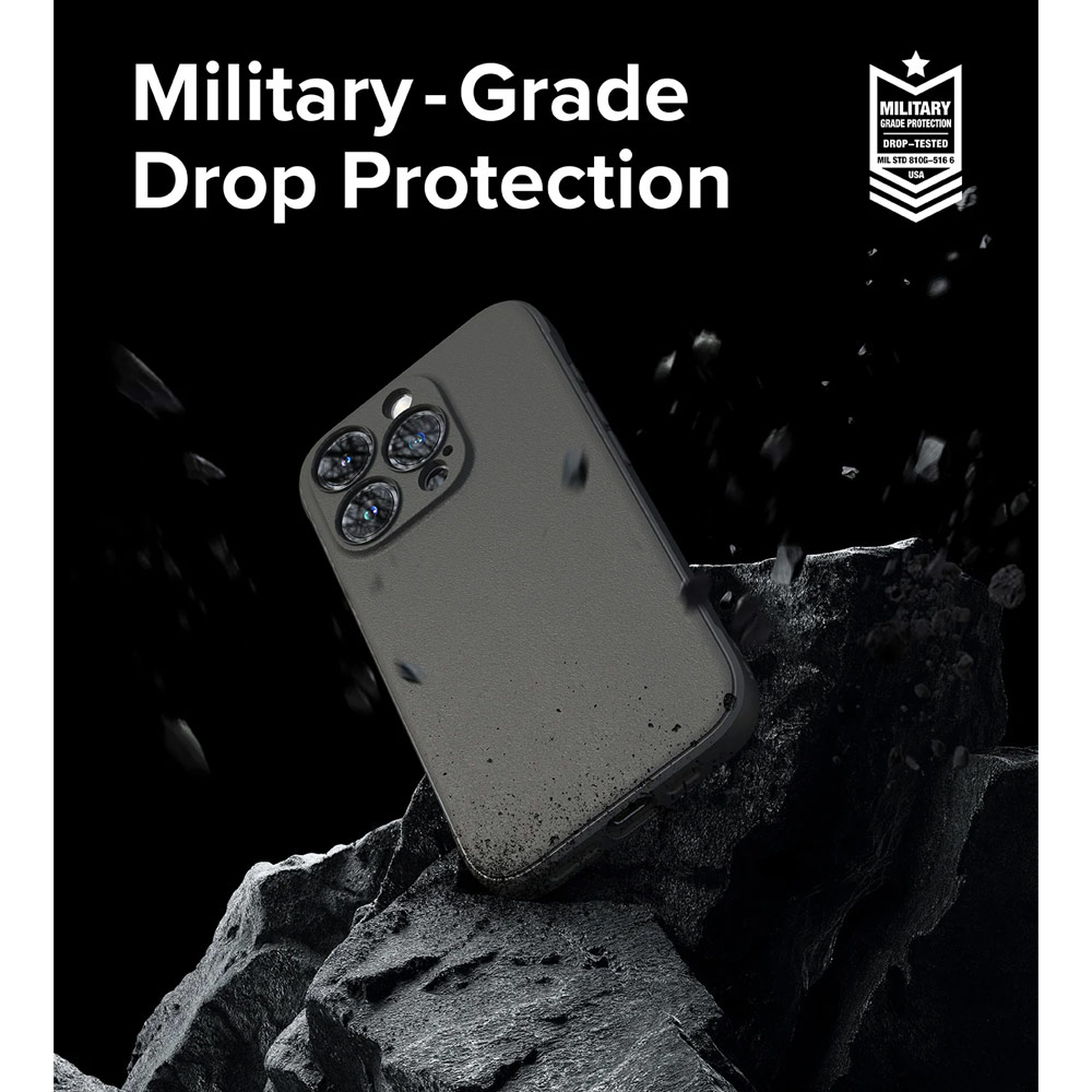 Picture of Apple iPhone 15 Pro Max 6.7 Case | Ringke Onyx Tough Heavy Duty Slim Light Drop Protection Case for Apple iPhone 15 Pro Max 6.7 (Gray)