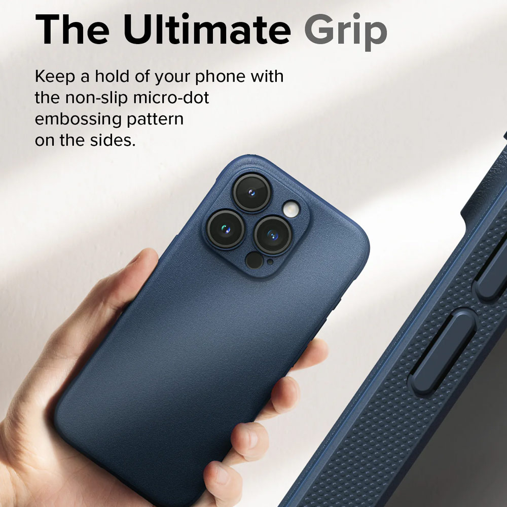 Picture of Apple iPhone 15 Pro 6.1 Case | Ringke Onyx Tough Heavy Duty Slim Light Drop Protection Case for Apple iPhone 15 Pro 6.1 (Navy)