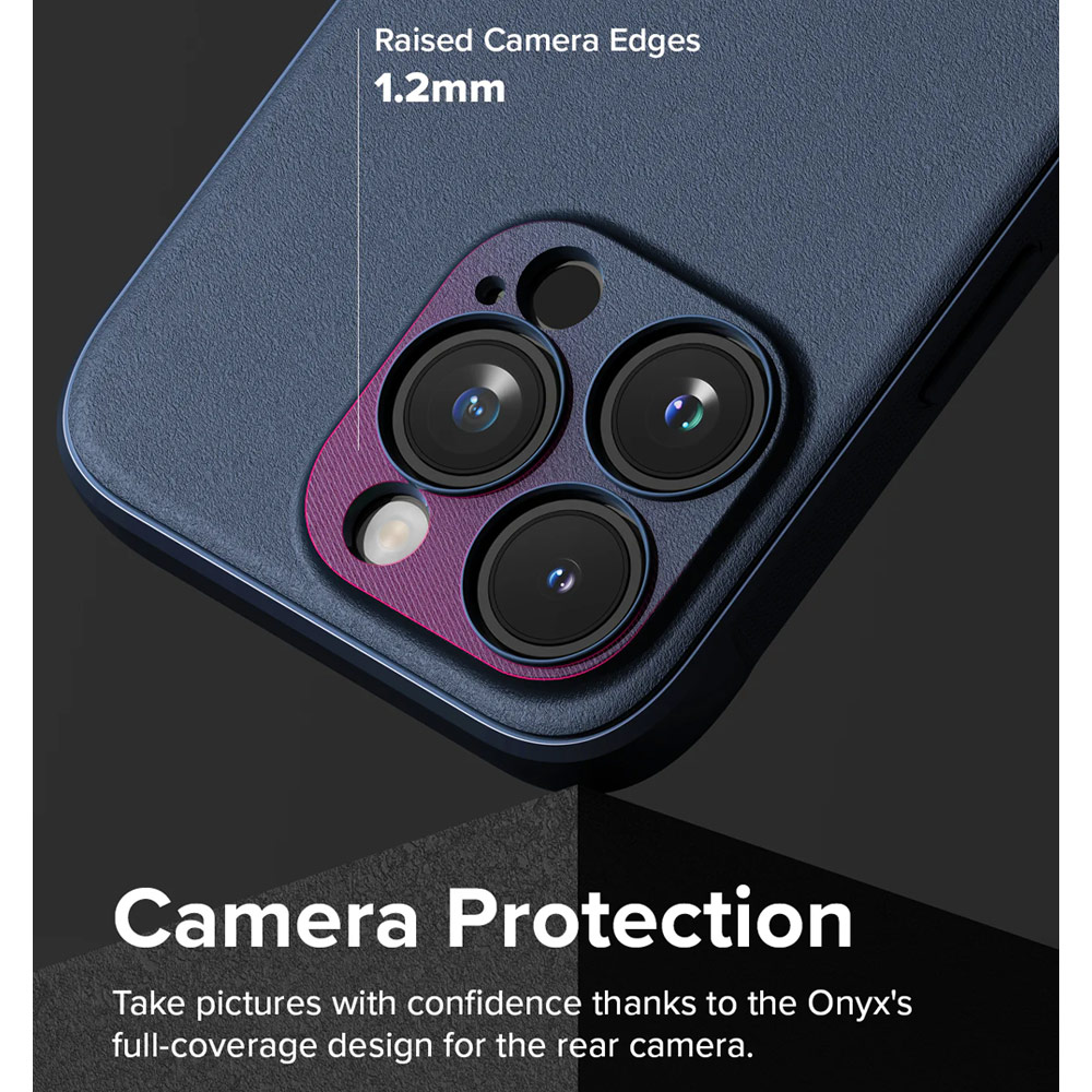 Picture of Apple iPhone 15 Pro 6.1 Case | Ringke Onyx Tough Heavy Duty Slim Light Drop Protection Case for Apple iPhone 15 Pro 6.1 (Navy)