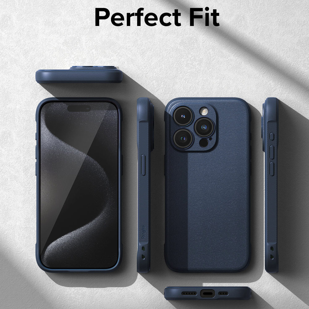 Picture of Apple iPhone 15 Pro 6.1 Case | Ringke Onyx Tough Heavy Duty Slim Light Drop Protection Case for Apple iPhone 15 Pro 6.1 (Navy)