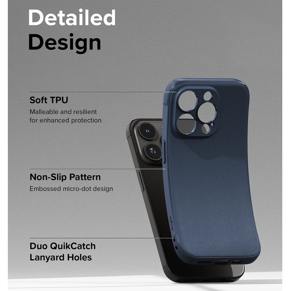 Picture of Apple iPhone 15 Pro 6.1 Case | Ringke Onyx Tough Heavy Duty Slim Light Drop Protection Case for Apple iPhone 15 Pro 6.1 (Navy)