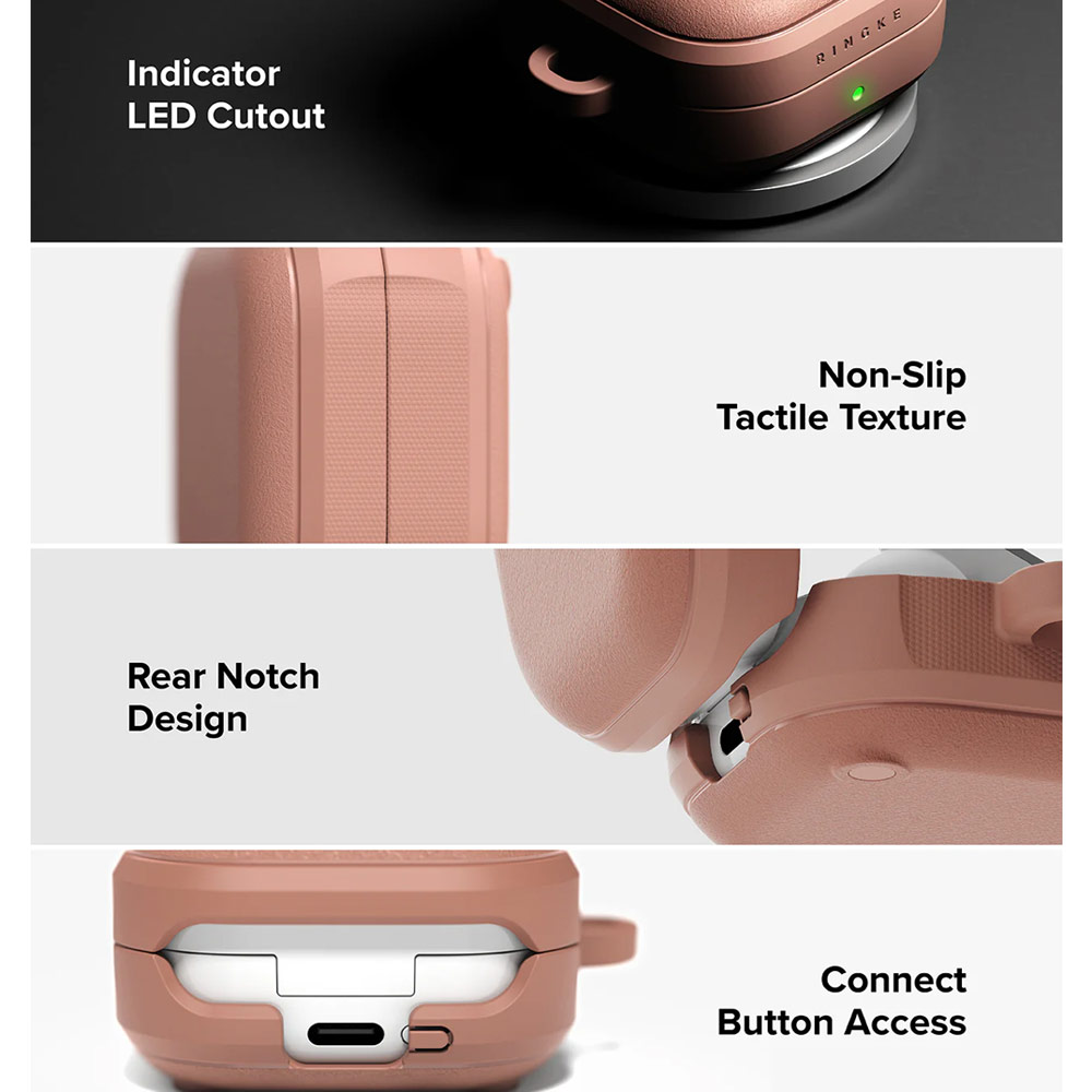 Picture of Samsung Galaxy Buds 4 Pro | 4 Case | Ringke Onyx Magnetic Rugged Impact Resistant Case for Samsung Galaxy Buds 4 Pro | 4 (Constant Coral)