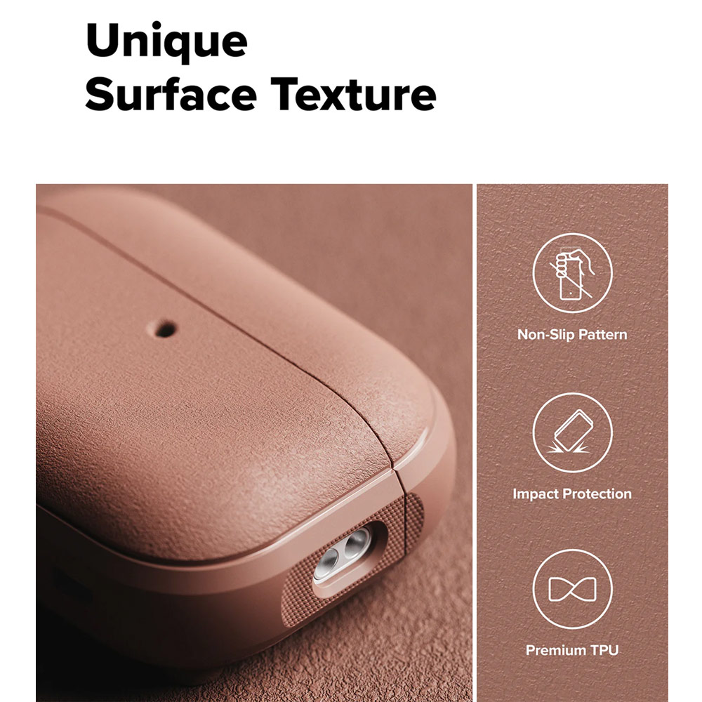 Picture of Apple Airpods Pro 3 Case | Ringke Onyx Magnetic Protective Protection Rugged Case with Carabiner for Apple Airpods Pro 3 (Constant Coral)