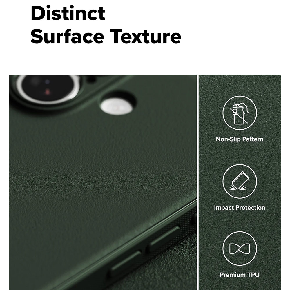 Picture of Apple iPhone 17 6.3 Case | Ringke Onyx TPU Anti Finger Print Anti Slip Drop Protection Case for iPhone 17 6.3 (Dark Green)