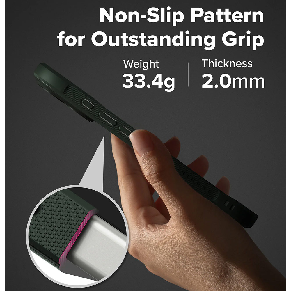 Picture of Apple iPhone 17 6.3 Case | Ringke Onyx TPU Anti Finger Print Anti Slip Drop Protection Case for iPhone 17 6.3 (Dark Green)