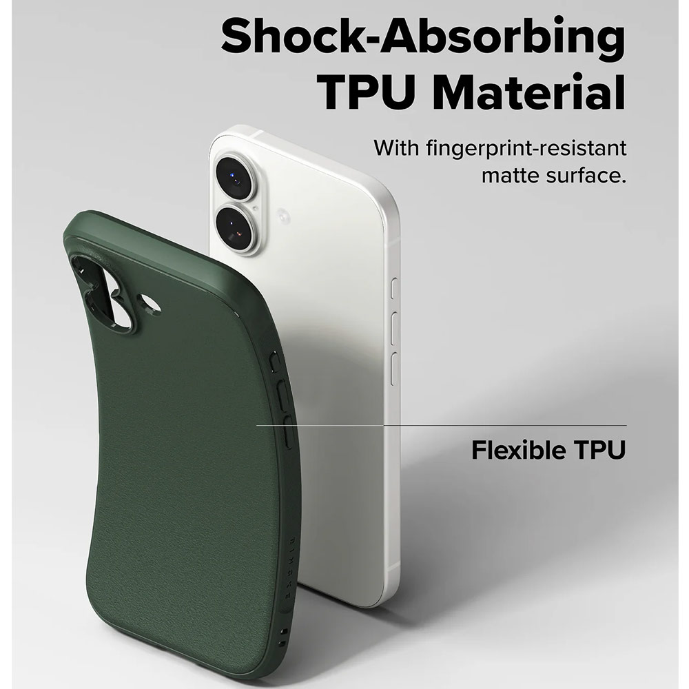 Picture of Apple iPhone 17 6.3 Case | Ringke Onyx TPU Anti Finger Print Anti Slip Drop Protection Case for iPhone 17 6.3 (Dark Green)
