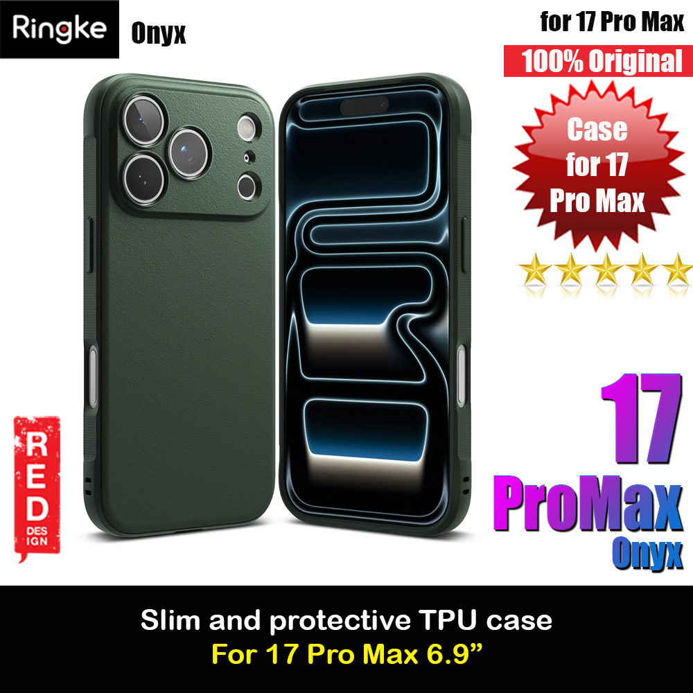 Picture of Ringke Onyx TPU Anti Finger Print Anti Slip Drop Protection Case for iPhone 17 Pro Max 6.9 (Dark Green) Apple iPhone 17 Pro Max 6.9- Apple iPhone 17 Pro Max 6.9 Cases, Apple iPhone 17 Pro Max 6.9 Covers, iPad Cases and a wide selection of Apple iPhone 17 Pro Max 6.9 Accessories in Malaysia, Sabah, Sarawak and Singapore 