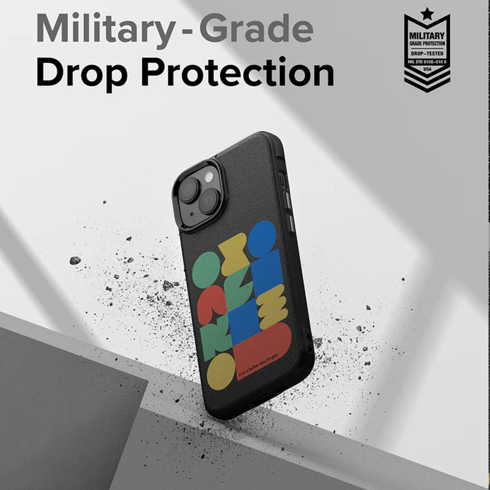 Picture of Apple iPhone 14 6.1 Case | Ringke Onyx Design Tough Heavy Duty Protection Case for Apple iPhone 14 6.1 (Grafitti)