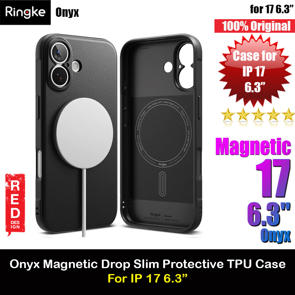 Picture of Ringke Onyx Magnetic TPU Anti Finger Print Anti Slip Drop Protection Case for iPhone 17 6.3 (Black) Apple iPhone 17 6.3- Apple iPhone 17 6.3 Cases, Apple iPhone 17 6.3 Covers, iPad Cases and a wide selection of Apple iPhone 17 6.3 Accessories in Malaysia, Sabah, Sarawak and Singapore 