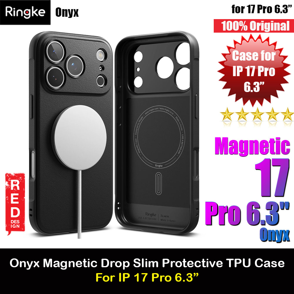 Picture of Ringke Onyx Magnetic TPU Anti Finger Print Anti Slip Drop Protection Case for iPhone 17 Pro 6.3 (Black) Apple iPhone 17 Pro 6.3- Apple iPhone 17 Pro 6.3 Cases, Apple iPhone 17 Pro 6.3 Covers, iPad Cases and a wide selection of Apple iPhone 17 Pro 6.3 Accessories in Malaysia, Sabah, Sarawak and Singapore 