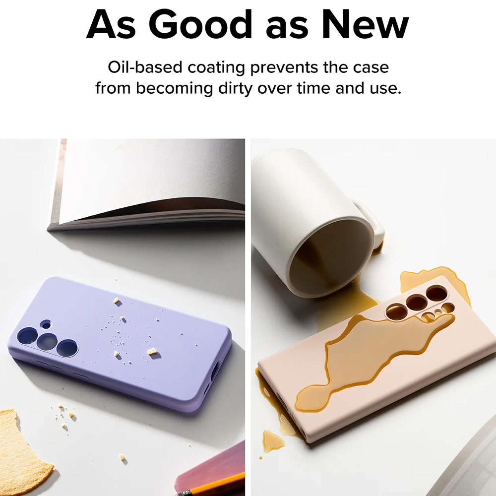 Picture of Samsung Galaxy S24 Ultra Case | Ringke Soft Liquid Silicone Case with Magnetic Ring Protection Case for Samsung Galaxy S24 Ultra (Lavender)