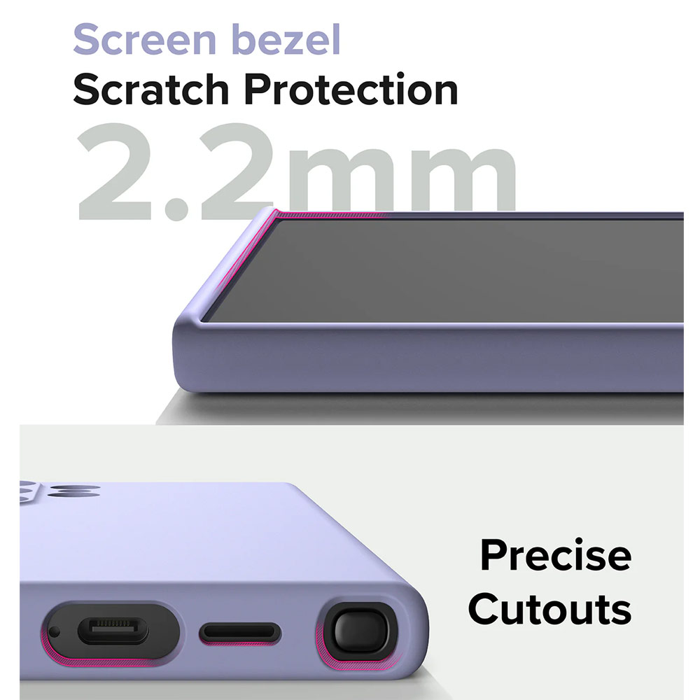 Picture of Samsung Galaxy S24 Ultra Case | Ringke Soft Liquid Silicone Case with Magnetic Ring Protection Case for Samsung Galaxy S24 Ultra (Lavender)