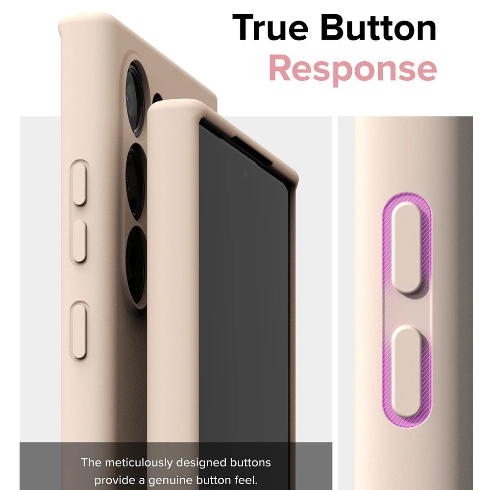 Picture of Samsung Galaxy S24 Ultra Case | Ringke Soft Liquid Silicone Case with Magnetic Ring Protection Case for Samsung Galaxy S24 Ultra (Pink Sand)