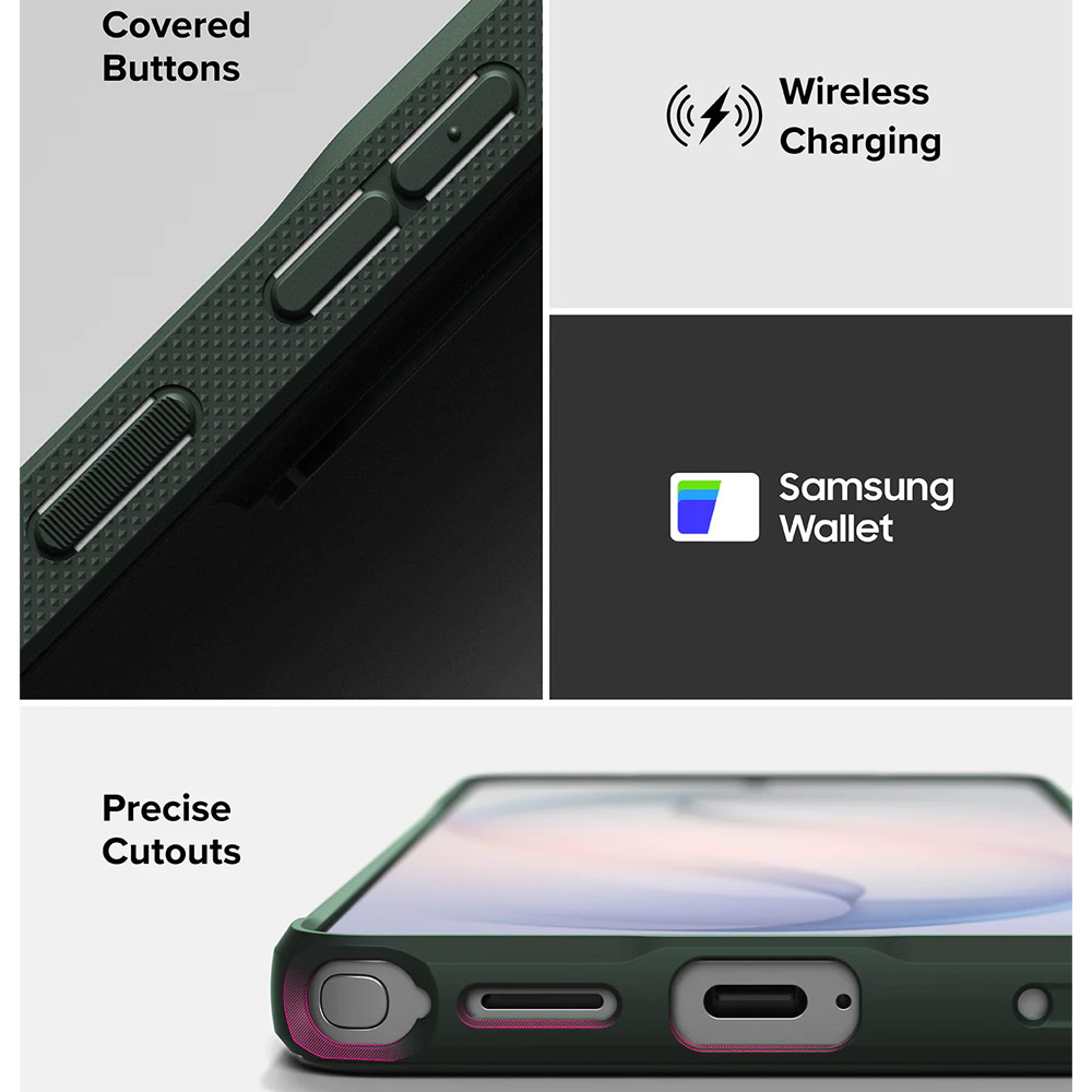 Picture of Samsung Galaxy S26 Ultra Case | Ringke Onyx Slim TPU Protection Case for Samsung Galaxy S26 Ultra (Dark Green)