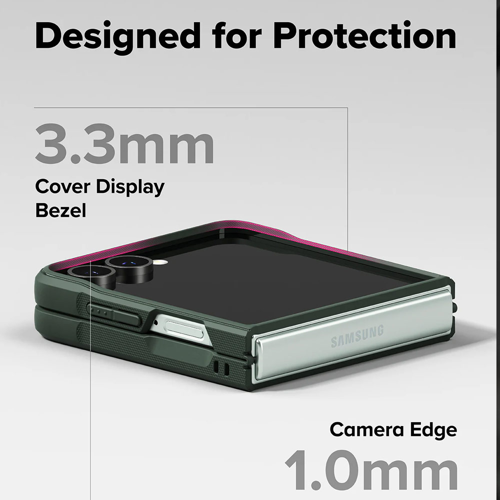 Picture of Samsung Galaxy Z Flip 7 Case | Ringke Onyx Magnetic Heavy Duty Case for Samsung Galaxy Z Flip 7 (Dark Green)