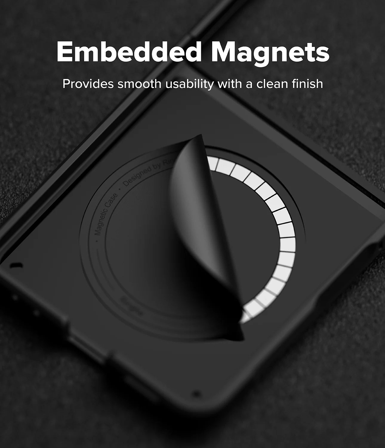 Picture of Samsung Galaxy Z Flip 7 Case | Ringke Onyx Magnetic Heavy Duty Case for Samsung Galaxy Z Flip 7 (Black)