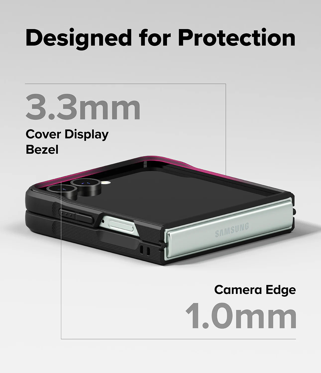 Picture of Samsung Galaxy Z Flip 7 Case | Ringke Onyx Magnetic Heavy Duty Case for Samsung Galaxy Z Flip 7 (Black)