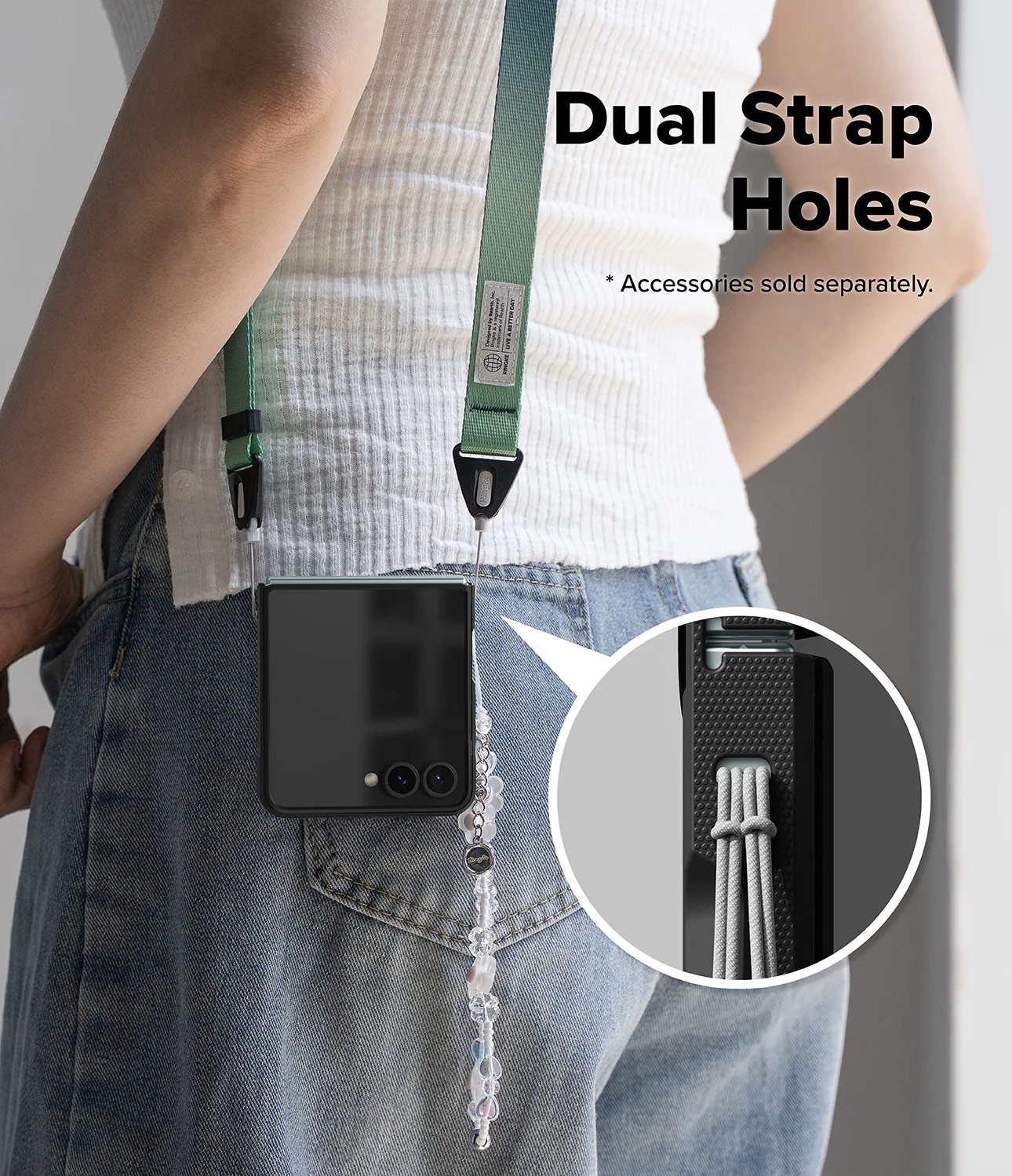 Picture of Samsung Galaxy Z Flip 7 Case | Ringke Onyx Magnetic Heavy Duty Case for Samsung Galaxy Z Flip 7 (Black)