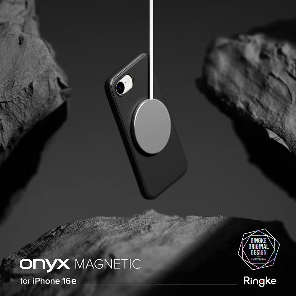 Picture of Apple iPhone 16e Case | Ringke Onyx Magnetic Heavy Duty TPU Drop Protection Case for iPhone 16e (Black)