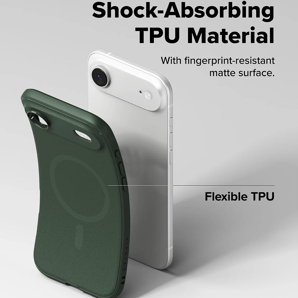 Picture of Apple iPhone Air 6.5 Case | Ringke Onyx Magnetic TPU Anti Finger Print Anti Slip Drop Protection Case for iPhone Air 6.5 (Dark Green)