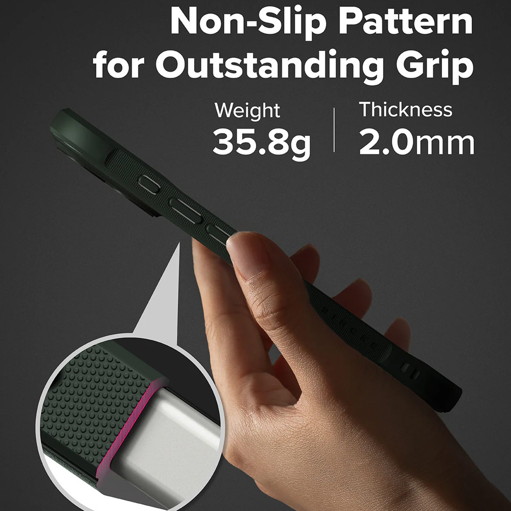 Picture of Apple iPhone 17 6.3 Case | Ringke Onyx Magnetic TPU Anti Finger Print Anti Slip Drop Protection Case for iPhone 17 6.3 (Dark Green)