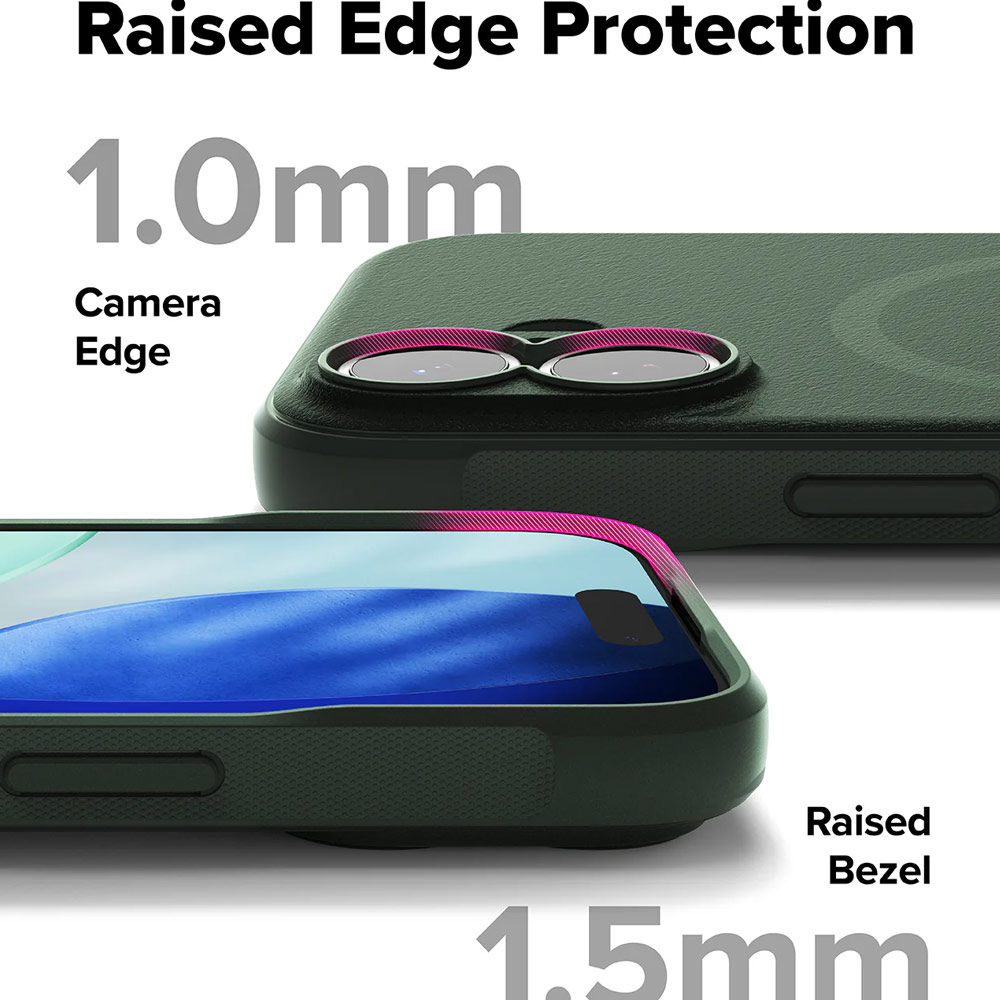 Picture of Apple iPhone 17 6.3 Case | Ringke Onyx Magnetic TPU Anti Finger Print Anti Slip Drop Protection Case for iPhone 17 6.3 (Dark Green)