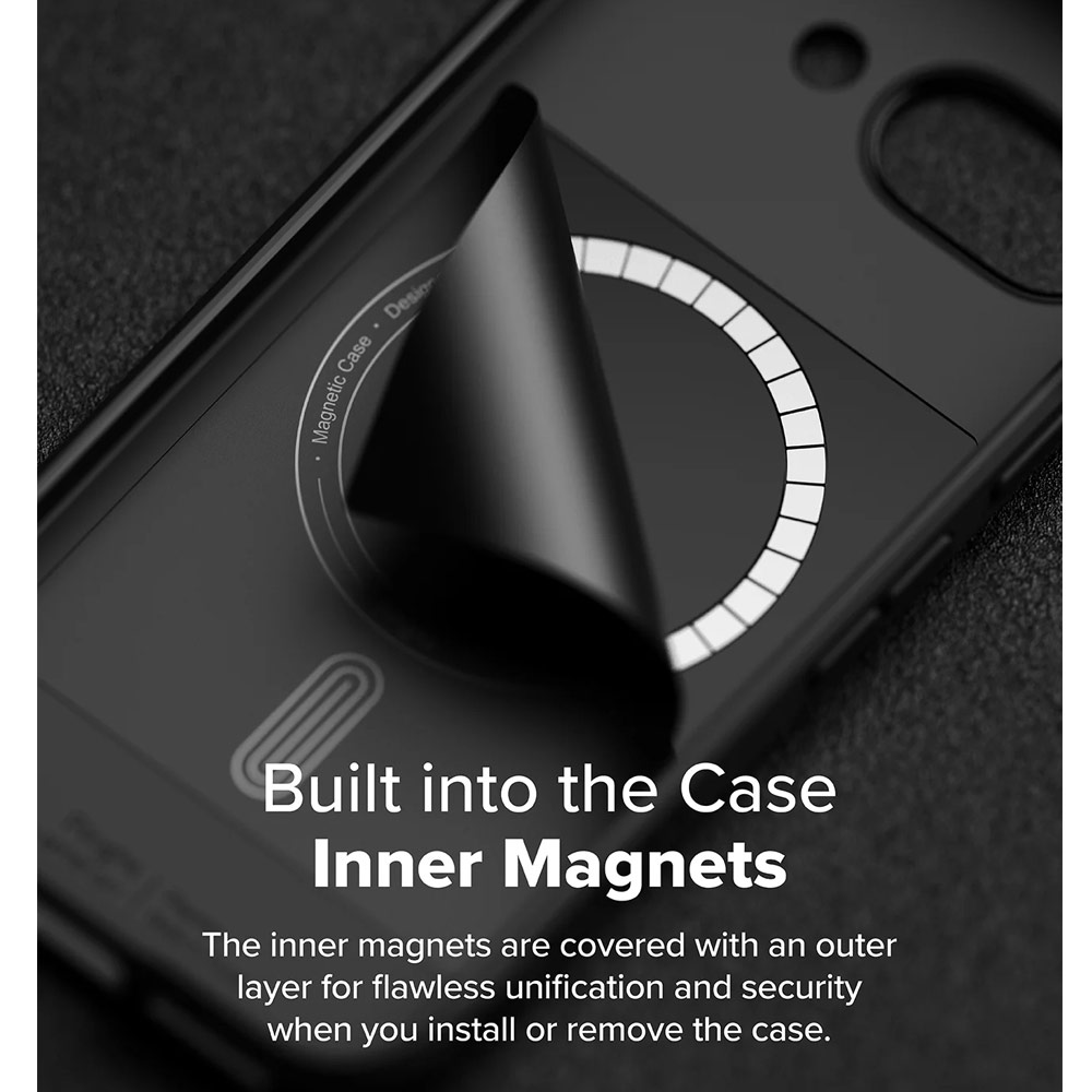 Picture of Google Pixel 9a Case | Ringke Onyx Magnetic  Slim Heavy Duty Drop Protection Case for Google Pixel 9a (Black)