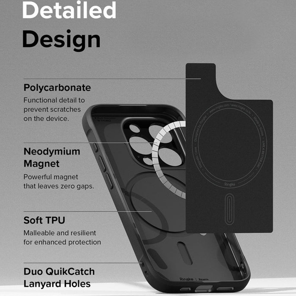 Picture of Apple iPhone 15 Pro Max 6.7 Case | Ringke Onyx Magnetic Tough Heavy Duty Slim Light Drop Protection Case for iPhone 15 Pro Max 6.7 (Black)