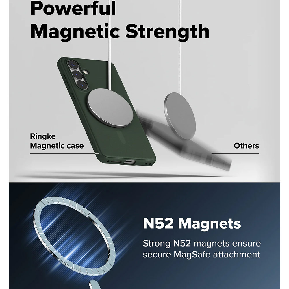 Picture of Samsung Galaxy S26 Case | Ringke Onyx Magnetic Slim TPU Protection Case for Samsung Galaxy S26 (Dark Green)