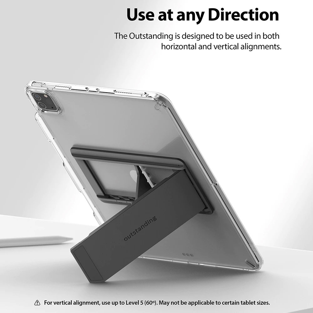 Picture of Ringke Outstanding Universal Kickstand Stick On Tablets Stand for iPad iPad Air (Dark Gray)