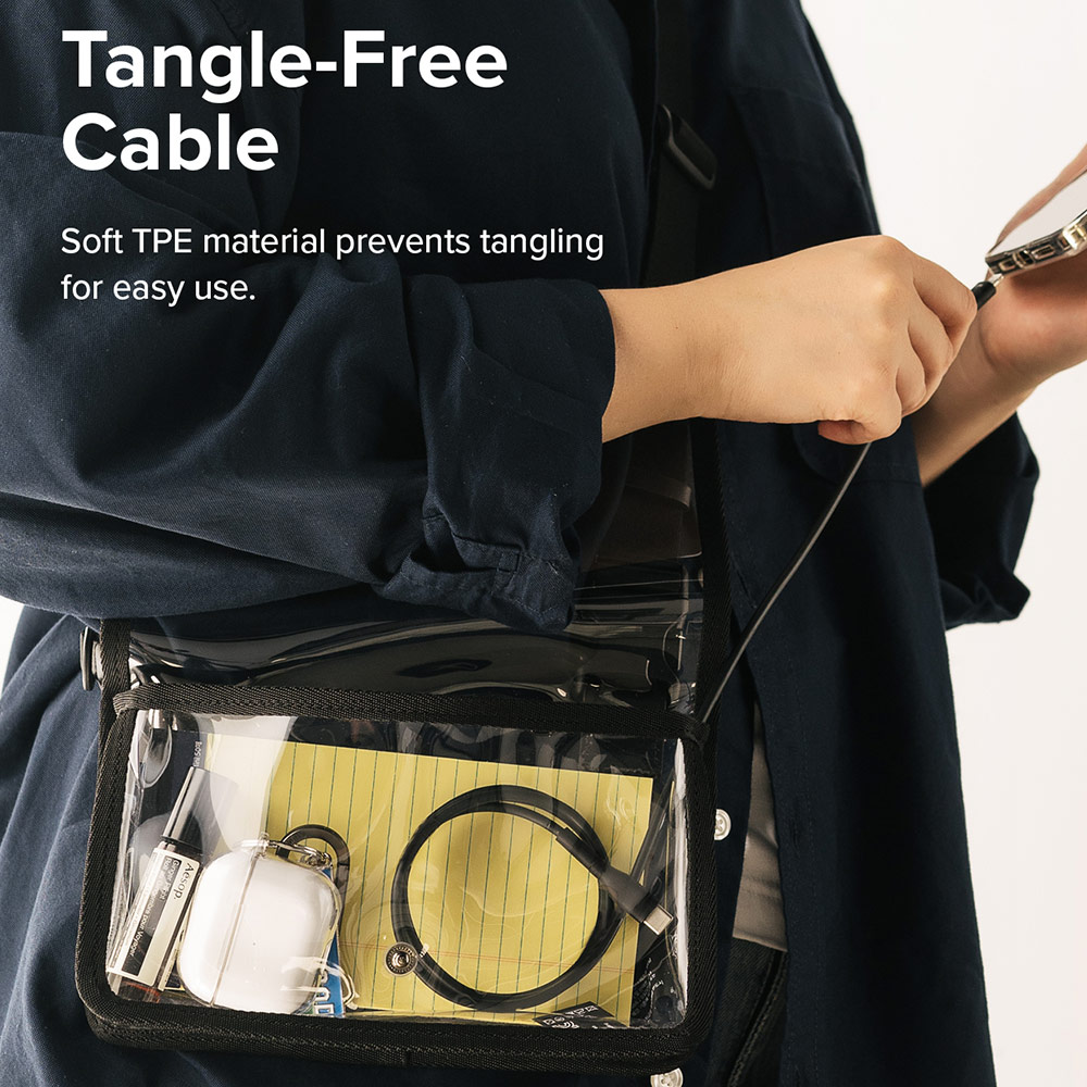 Picture of Ringke Pastel TPE Durable Cable with Cable Tie Organizer 3A Max 60W Fast Charge USB C to Type C (Black 120cm)