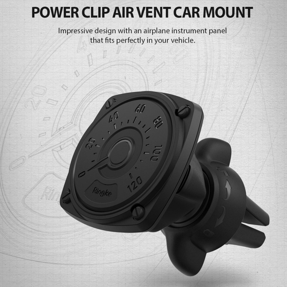 Picture of Apple iPhone 13 Pro Max 6.7 Power Bank | Ringke Magnetic Power Clip Air Vent Car Mounts Holders for Smartphone (Black)