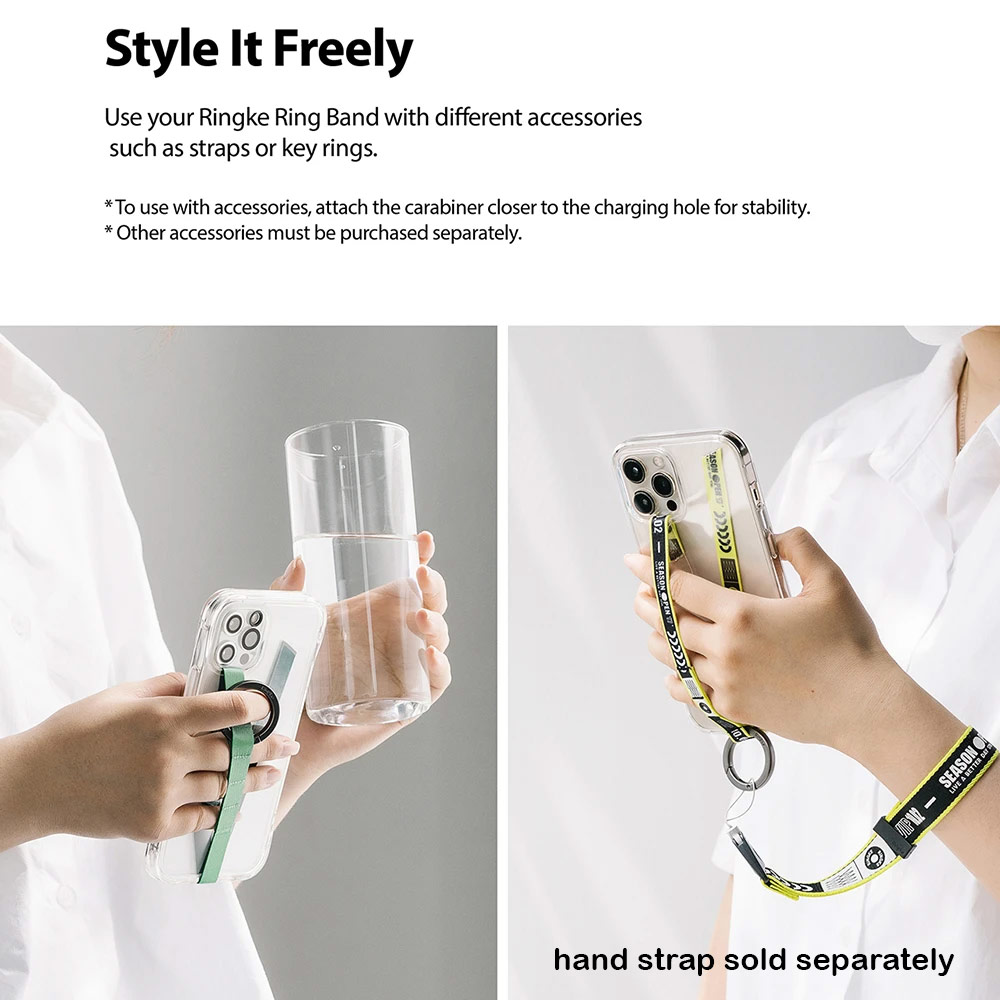Picture of Ringke Ring Band Strap with Carabiner for Smartphone Case (Mint)