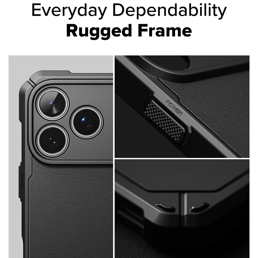 Picture of Apple iPhone 17 Pro 6.3 Case | Ringke Rugged Gear Magnetic Compatible Drop Protection Case for iPhone 17 Pro 6.3 (Black)