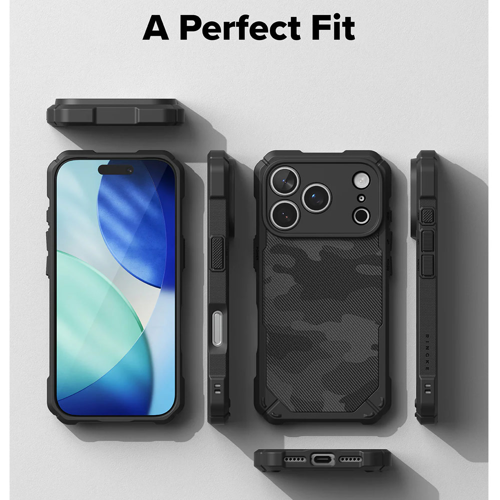 Picture of Apple iPhone 17 Pro 6.3 Case | Ringke Rugged Gear Magnetic Compatible Drop Protection Case for iPhone 17 Pro 6.3 (Camo Black)