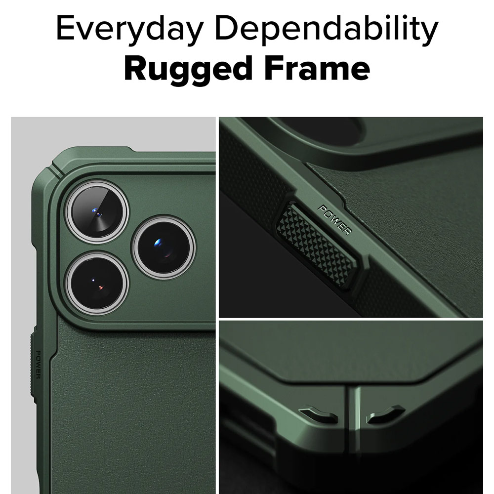 Picture of Apple iPhone 17 Pro 6.3 Case | Ringke Rugged Gear Magnetic Compatible Drop Protection Case for iPhone 17 Pro 6.3 (Dark Green)