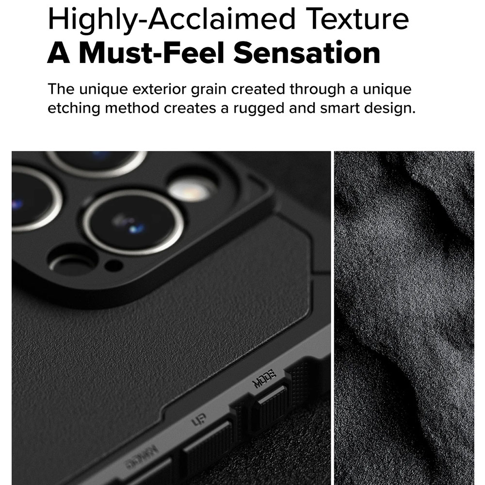 Picture of Apple iPhone 16 Pro Max 6.9 Case | Ringke Rugged Gear Magnetic Charging Compatible Drop Protection Case for Apple iPhone 16 Pro Max 6.9 (Black)