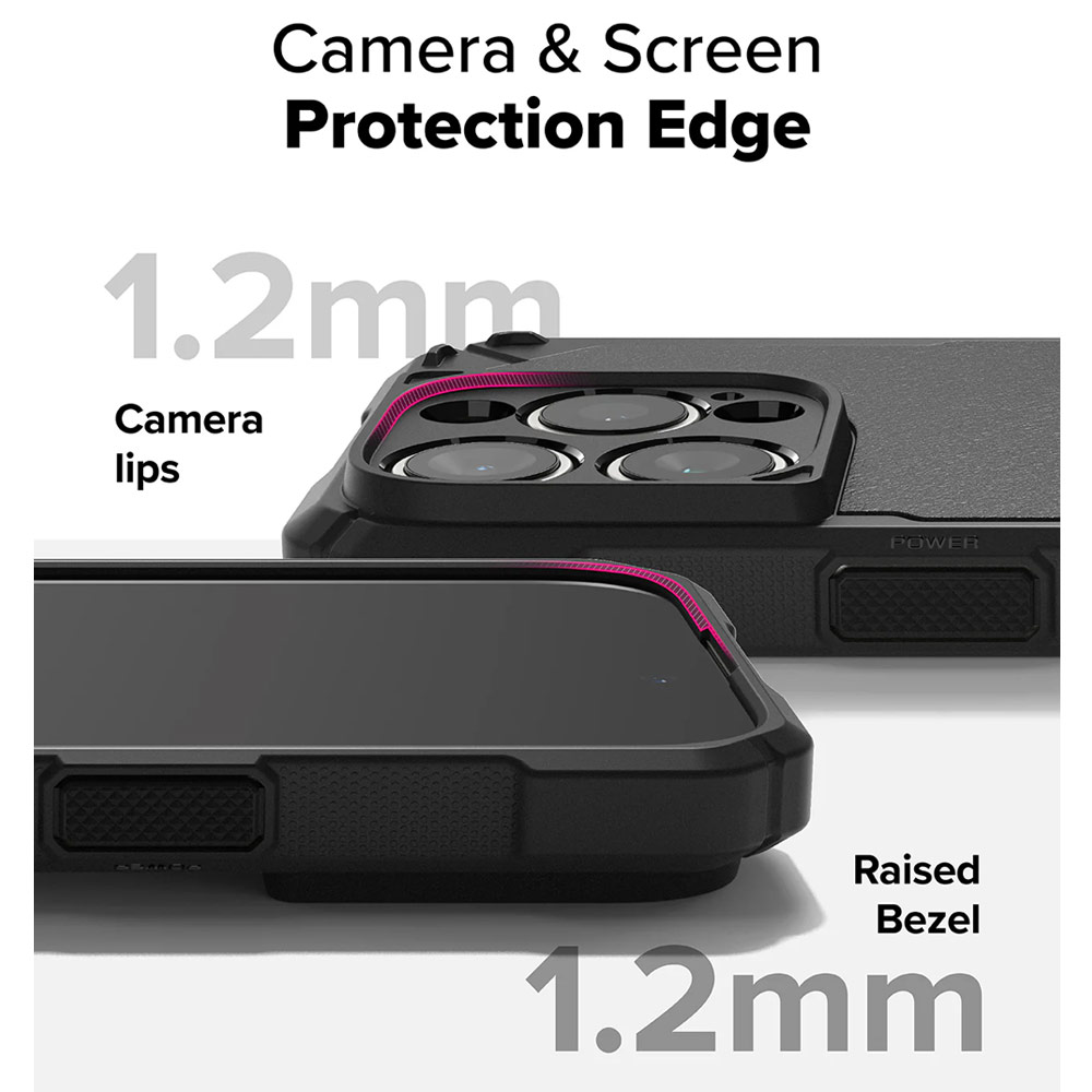 Picture of Apple iPhone 16 Pro Max 6.9 Case | Ringke Rugged Gear Magnetic Charging Compatible Drop Protection Case for Apple iPhone 16 Pro Max 6.9 (Black)