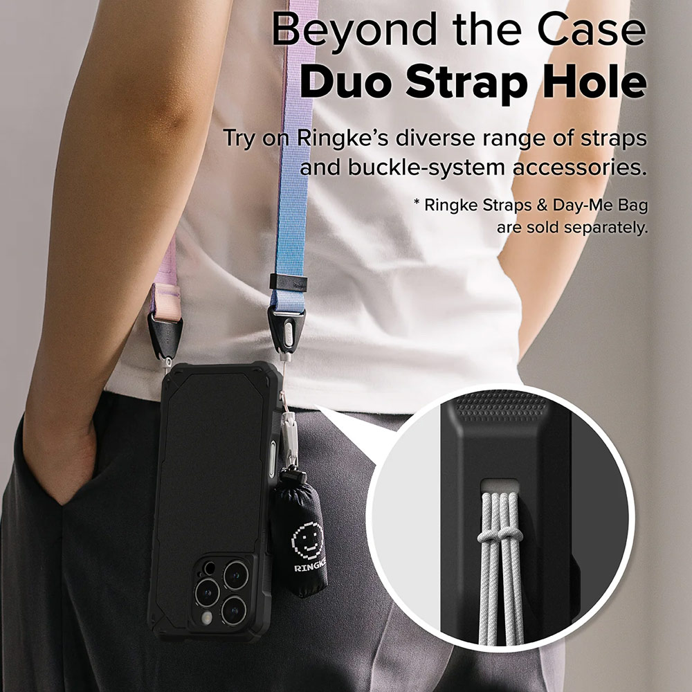 Picture of Apple iPhone 16 Pro Max 6.9 Case | Ringke Rugged Gear Magnetic Charging Compatible Drop Protection Case for Apple iPhone 16 Pro Max 6.9 (Black)