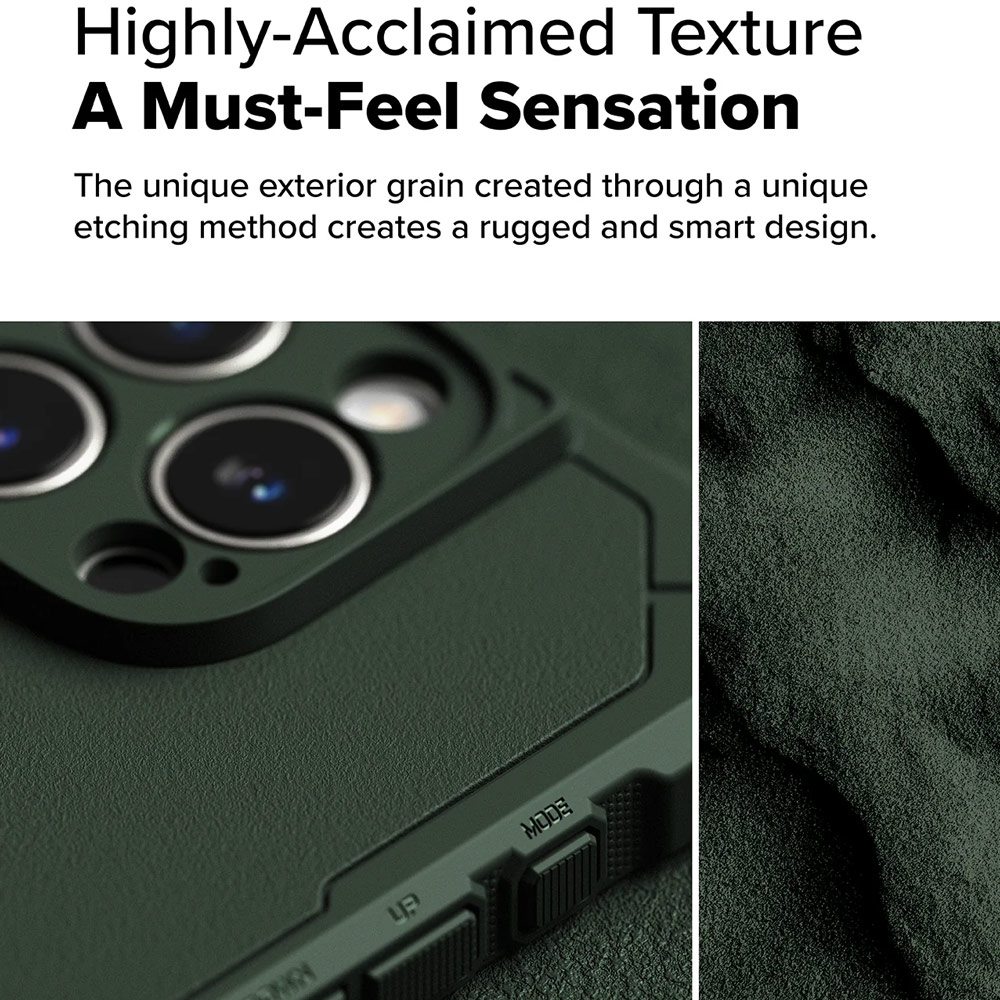 Picture of Apple iPhone 16 Pro Max 6.9 Case | Ringke Rugged Gear Magnetic Charging Compatible Drop Protection Case for Apple iPhone 16 Pro Max 6.9 (Dark Green)