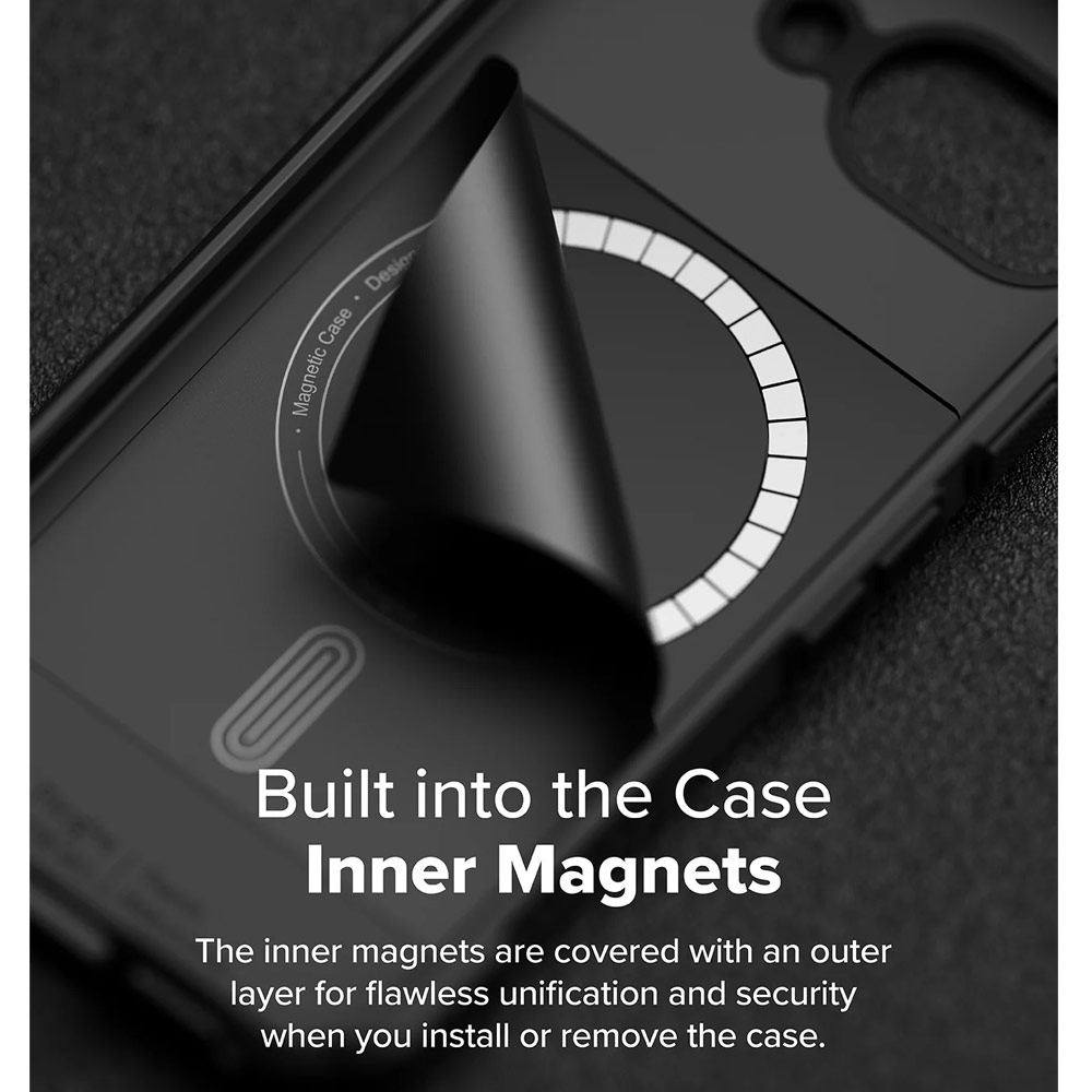 Picture of Google Pixel 9a Case | Ringke Rugged Gear Magnetic Tough ShockProof Drop Protection Case for Google Pixel 9a (Black)