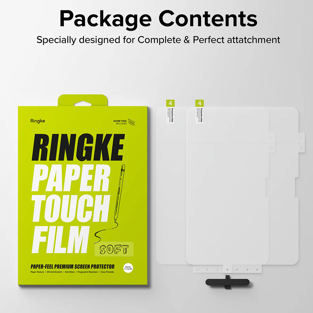 Picture of Apple iPad Air 11 M2 2024 Screen Protector | Ringke Soft Film Screen Protector for iPad Air 11 M2 2024 M3 2025 (2pcs)