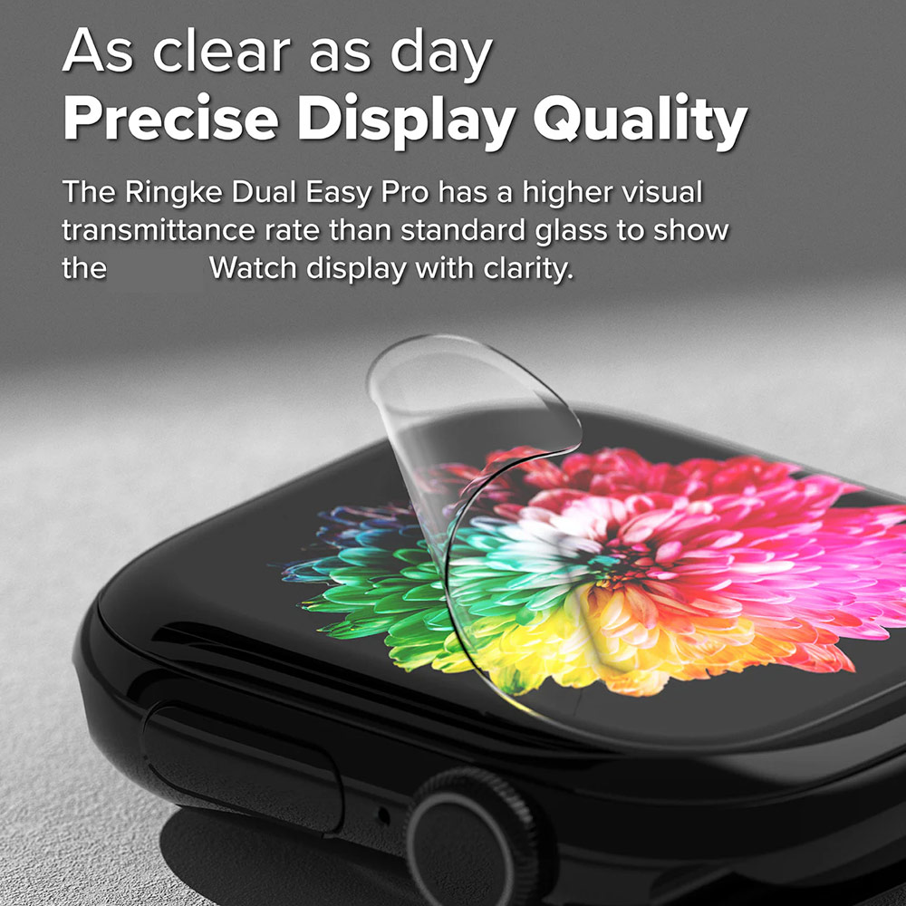 Picture of Apple Watch 10 42mm Screen Protector | Ringke Screen Protector Dual Easy Film Pro High Quality EPU Self Healing Anti Finger Print Soft Screen Protector for Apple Watch Series 10 42mm (Clear) 2pcs