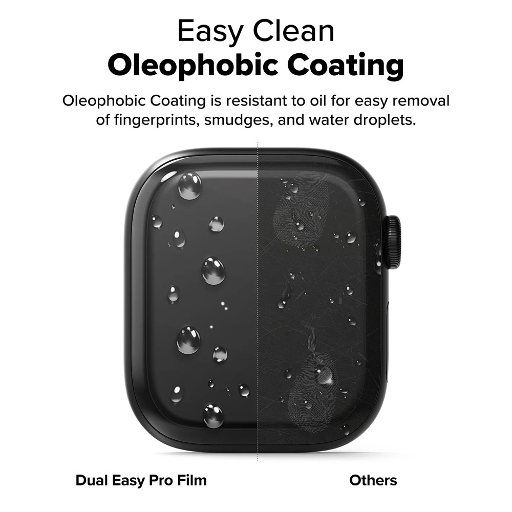 Picture of Apple Watch 10 46mm Screen Protector | Ringke Screen Protector Dual Easy Film Pro High Quality EPU Self Healing Anti Finger Print Soft Screen Protector for Apple Watch Series 10 46mm (Clear) 2pcs