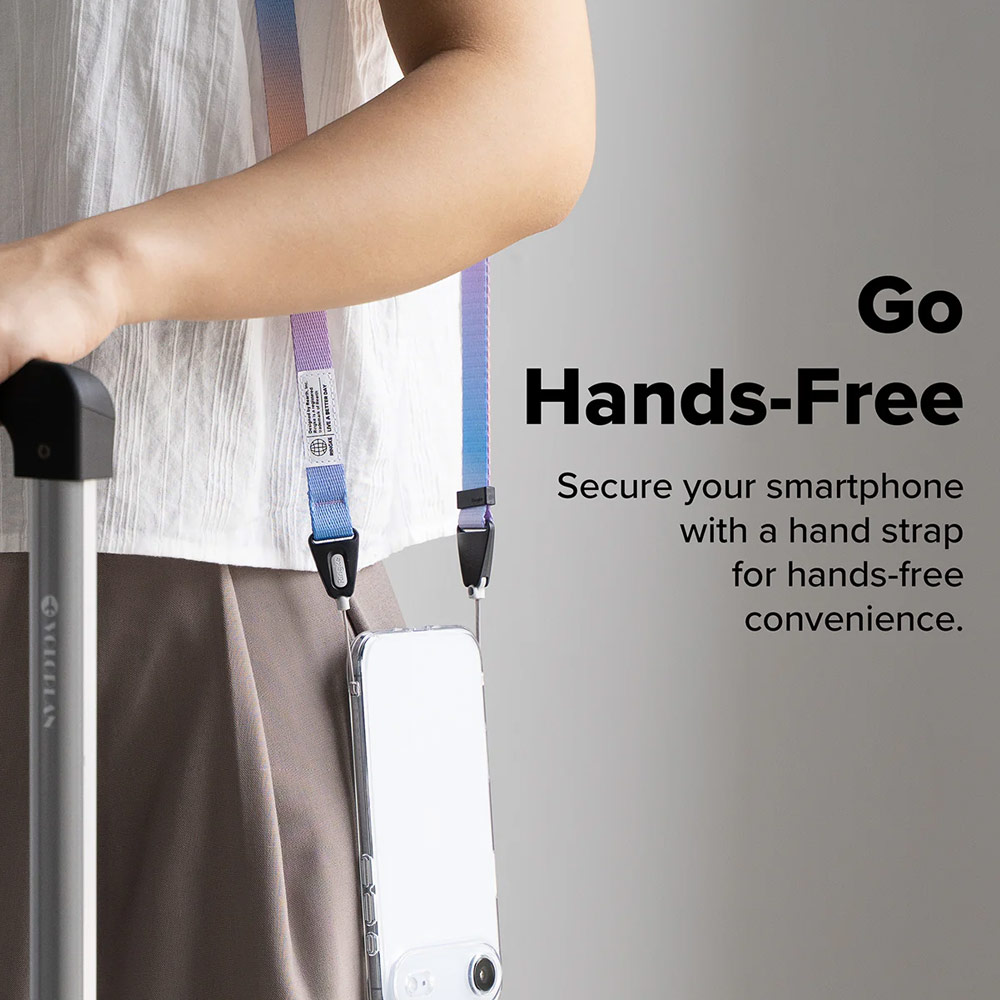 Picture of Ringke High density polyester Slim Shoulder Strap for Perfect for daily use traveling hiking smartphone Portable Handheld Fan Strap (Aurora)