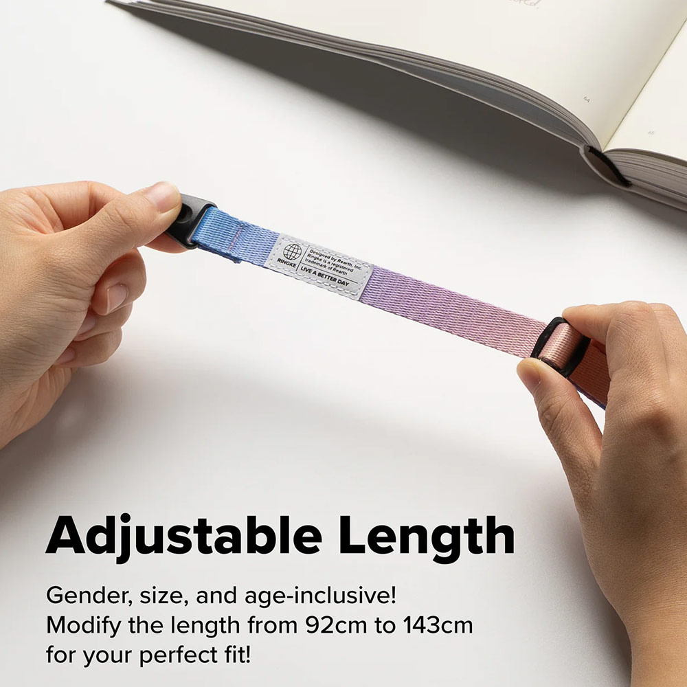 Picture of Ringke High density polyester Slim Shoulder Strap for Perfect for daily use traveling hiking smartphone Portable Handheld Fan Strap (Aurora)