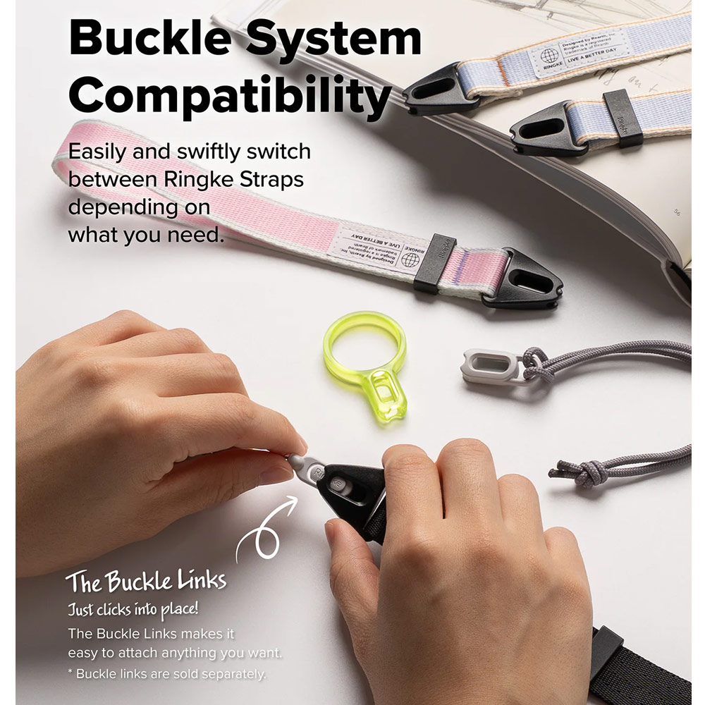 Picture of Ringke High density polyester Shoulder Strap for Perfect for daily use traveling hiking smartphone Portable Handheld Fan Strap (Graphite)