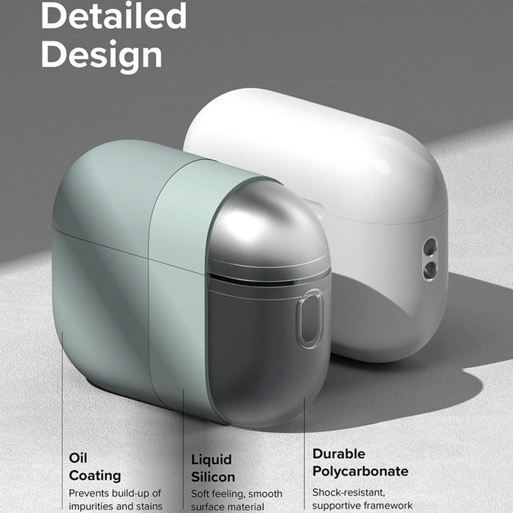 Picture of Apple Airpods Pro 2 Case | Ringke Silicone Soft Feel Hard Protective Protection Case with Carabiner for Apple Airpods Pro 2 (Mellow Yellow)